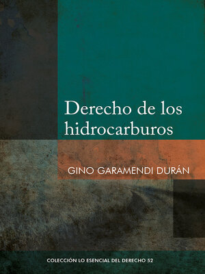 cover image of Derecho de los hidrocarburos
